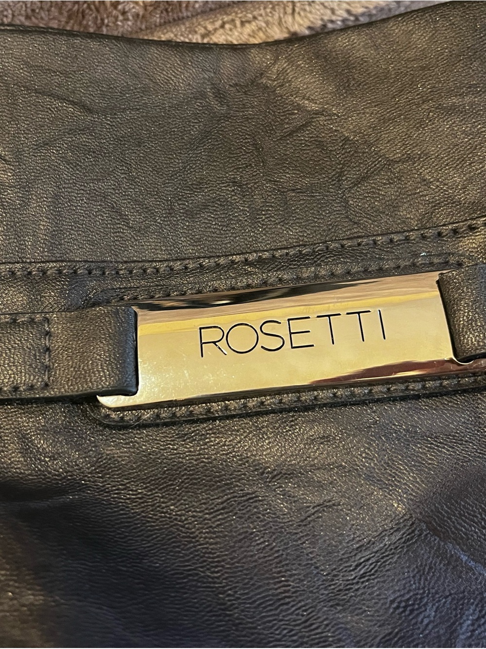 Rosetti Black Purse with Silver Logo Plate